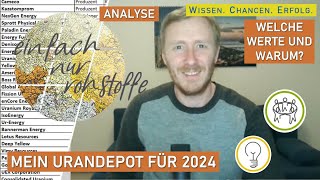 Mein Urandepot für 2024 – 15 Werte mit Kurzportrait und viele Informationen Uran Minen [upl. by Yretsym]