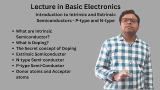 Introduction to Intrinsic and Extrinsic Semiconductors  Ptype and Ntype [upl. by Ibot901]