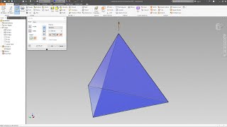 Tetrahedron 1 extrusion  Autodesk Inventor [upl. by Anerhs529]