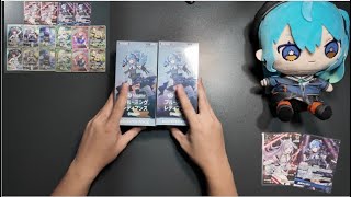 Opening 2 boxes of Hololive Blooming Radiance Booster packs [upl. by Nebuer]