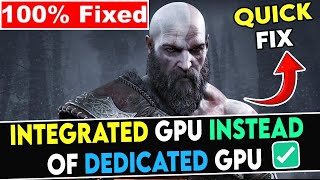 FIX God of War Ragnarok PC Using Integrated GPU instead of Dedicated GPU [upl. by Lessur]