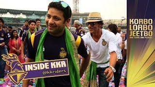 SHAH RUKH KHAN LIFTS THE CUP WITH THE KNIGHTS  Inside KKR Ep 46  KKR winning ceremony celebrati [upl. by Annoid]