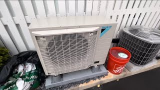 2022 Daikin Fit Inverter Central Heat Pump  Defrost Cycle With Steam [upl. by Arden]