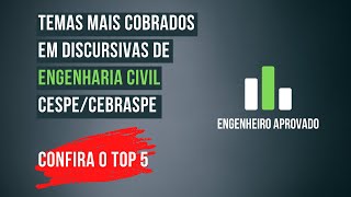 Os 5 temas mais cobrados em questões discursivas em concursos de Engenharia Civil  CespeCebraspe [upl. by Allene2]