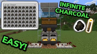 BEST 121 CHARCOAL FARM TUTORIAL in Minecraft Bedrock MCPEXboxPSSwitchPC [upl. by Oleta]