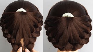 Mastering The Art Of The Low Braided Bun Hairstyle For Prom Party  Hair Bun Styles Wedding [upl. by Reh]