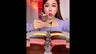 Asmr eating ice cream flavor chocolate Crispy delicious short video [upl. by Sauncho214]