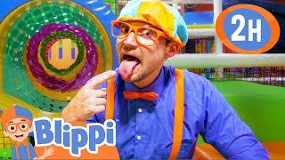 Blippi Learns the 5 Senses  2 HOURS OF BLIPPI  Educational Videos for Kids  Blippi Toys [upl. by Gertrud]