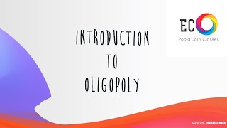 Oligopoly Market and Collusion Model [upl. by Ellehcen]