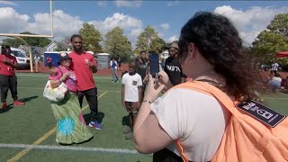 Damar Hamlin hosts back to school event [upl. by Dewees]