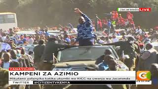 President Uhuru Kenyatta arrives at Jacaranda grounds for the Azimio la Umoja campaigns [upl. by Dahsar565]