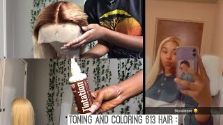 Toning 613 Hair Coloring Roots with Kiss Tintation in Honey Brown [upl. by Ragland]