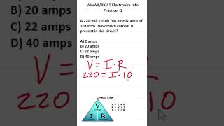 ASVABPiCAT Electronics Information Practice Test Question Ohms Law acetheasvab with grammarhero [upl. by Rekcut445]