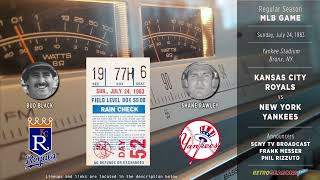 1983Jul24 • KCNYY • Kansas City Royals vs New York Yankees  Pine Tar Game  TV Audio [upl. by Akinoj]