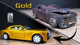 Restoration Rolls Royce Sweptail 24k Gold ultra luxury [upl. by Anaehr460]