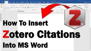 How To Insert Zotero Citations Into Microsoft Word [upl. by Teerpnam]