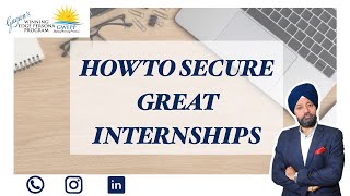 How to secure great Internships [upl. by Ened192]