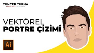 VEKTÖREL PORTRE ÇİZİMİ  Detaylı Anlatım [upl. by Fonzie155]