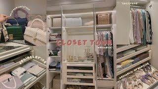 ♡extreme closet makeover  closet tour  aesthetic organising dream wardrobe [upl. by Vonny]