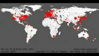 Spread of the Code Red version 2 internet worm [upl. by Meid]