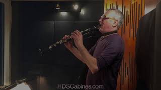 Sound isolation demonstration by a clarinetist  Isoler la clarinette efficacement [upl. by Orag638]