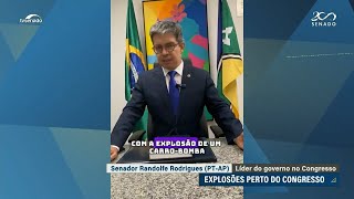 Senadores se manifestam sobre explosões em Brasília na quartafeira [upl. by Theresita]