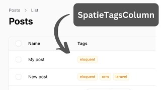 Spatie Tags Filament Plugin Add Tags InputColumn Easily [upl. by Inessa]