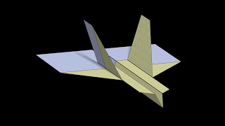 Wildebeest Paper Airplane 3D Folding [upl. by Aneleairam876]