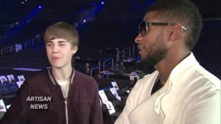 JUSTIN BIEBER amp USHER PREVIEW GRAMMY PERFORMANCE [upl. by Brian]