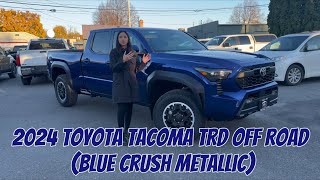 2024 Toyota Tacoma TRD Off Road Blue Crush Metallic [upl. by Blackmore]