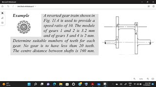 Gear train  Numerical Problem 02  Reverted gear train [upl. by Anida]