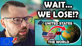 European Reacts to The United States vs The World  Who Would Win [upl. by Kinsman623]