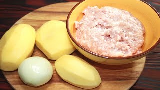 Беру Фарш картофель и луковицу и готовлю вкусный Ужин [upl. by Friede217]