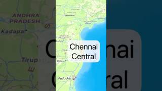 Coromandel express12842ChennaiHowrahTrain route🚂🚂maprouteyoutubeshort [upl. by Ecarret]