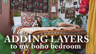 How to Create a Boho Bedroom  layer by layer story65 [upl. by Eeralav]