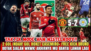 LOLOS 8 BESAR❗MU BANTAI LEICESTER 52🔥CASEMIRO BRUNO BRACE🤩ERA BARU MU DIMULAI🔴HASIL CARABAO CUP [upl. by Kelson53]