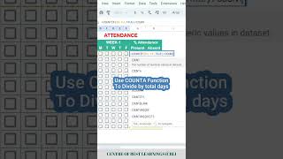 Create attendance sheet in excel quickly exceltips exceltutorial productivity [upl. by Burkhardt]