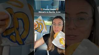 Pretzel Battle Wetzel’s vs Auntie Anne auntieannes wetzel pretzels ihopeyourhungry tastetest [upl. by Light]