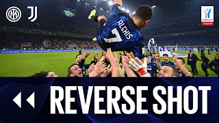 INTER 21 JUVENTUS  REVERSE SHOT  Pitchside highlights  behind the scenes 👀🏆🥳🖤💙 [upl. by Dihgirb]