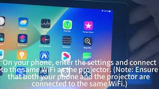 How to Connect the L02 Projector to iPhone via Wireless Screen Mirror [upl. by Erdna928]