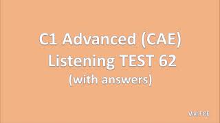 C1 Advanced CAE Listening Test 62 with answers [upl. by Perry]