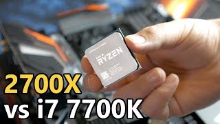 Ryzen 7 2700X vs i7 7700K SIDE BY SIDE REVIEW [upl. by Auberta]