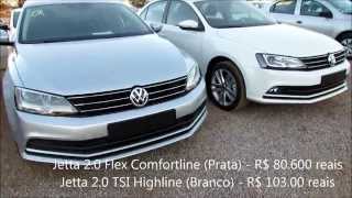 VW Jetta 2015 20 Flex Comfortline x Highline TSI desempenho e delalhes [upl. by Grossman]