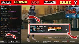 Bgmi Game Per ID Search Karke Friend Add Kaise Kare  How to Add Friend in Bgmi Game [upl. by Reinhard]