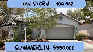 House for Sale Las Vegas Homes for Sale Summerlin Large Backyard [upl. by Tnahs]