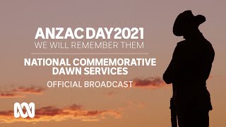 Anzac Day 2021  Commemorative dawn services  OFFICIAL BROADCAST  ABC Australia [upl. by Hanoj675]