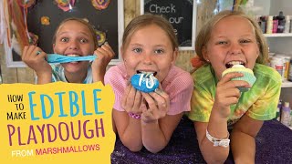 Make Edible Playdough using Marshallows  Homemade DIY Recipe for Kids [upl. by Mitran]