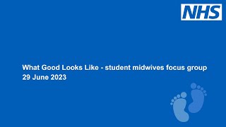 What Good Looks Like  student midwives focus group 290623 [upl. by Ber]