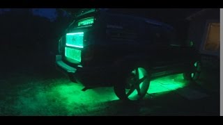 Jeep Lit up with underlights and Oracle Wheel Leds Walkaround [upl. by Yeroc]