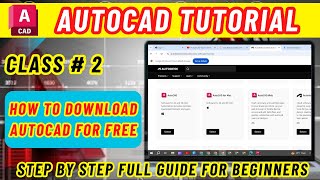 How to Download and Install AutoCAD for Free StepbyStep Guide  AutoCAD Tutorial for Beginners [upl. by Enomsed]